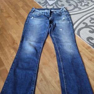 Women's silver blue jeans
